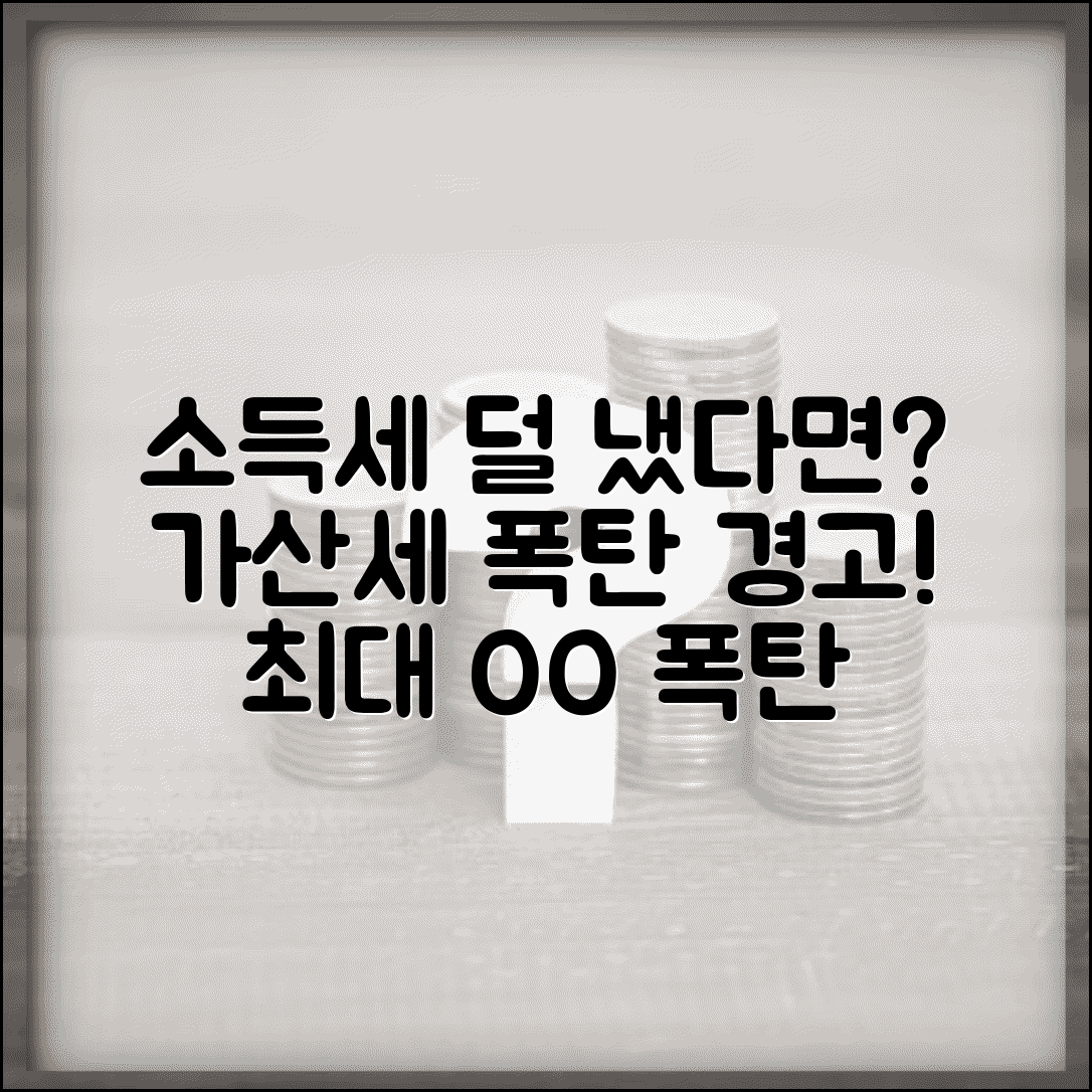 소득세 과소신고 발각되면 가산세 얼마나 나오나요 | 과소신고 | 가산세율 | 처벌