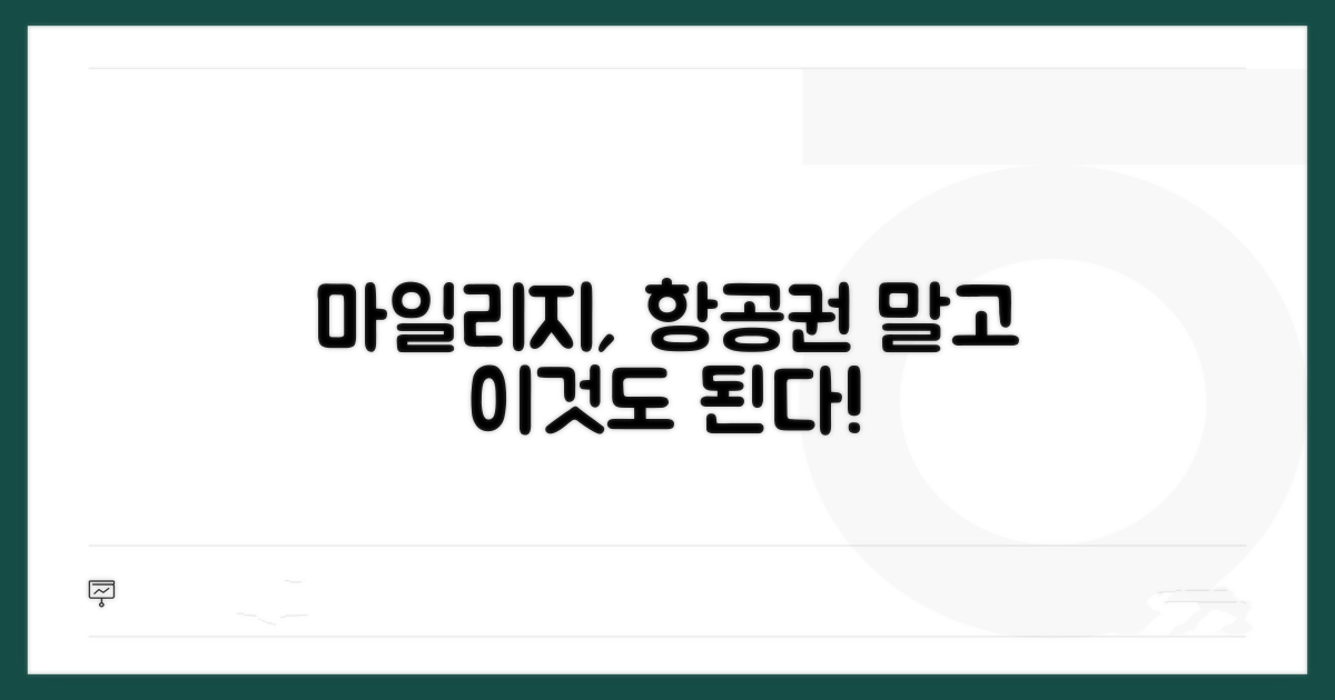 항공권 외 마일리지 사용처