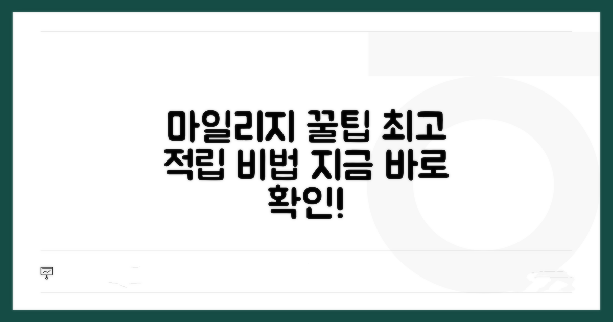 마일리지 적립 방법별 비교