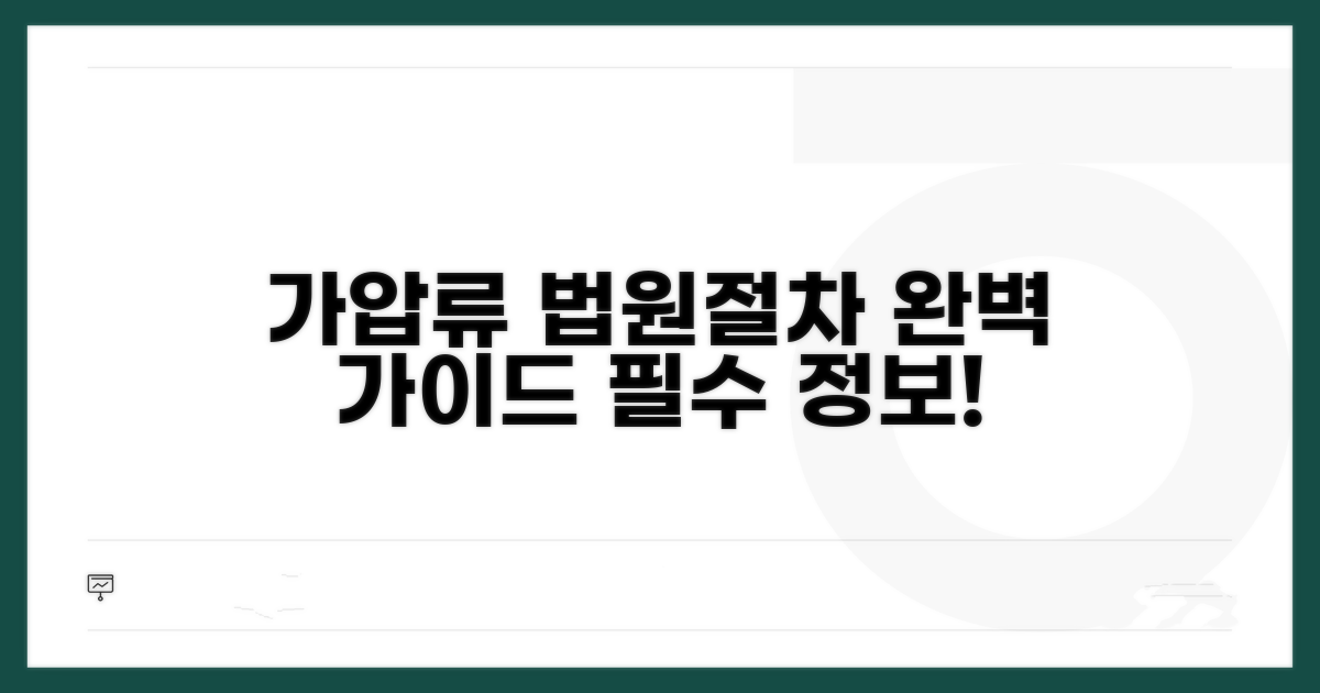 가압류 관할 법원 및 절차 안내