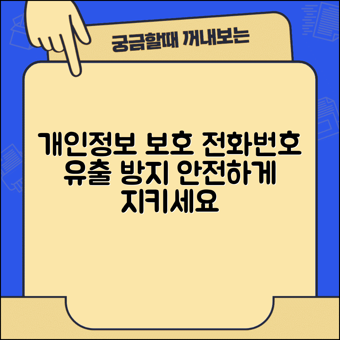 전화번호 개인정보 보호 | 전화번호 유출 방지 보안