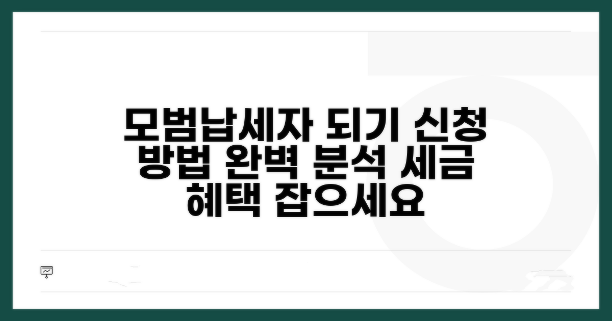 모범납세자 선정 및 신청 방법