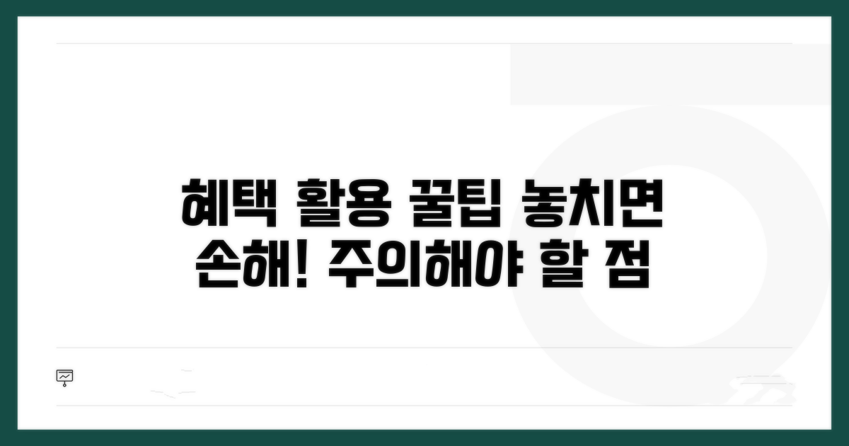 혜택 활용 시 주의사항