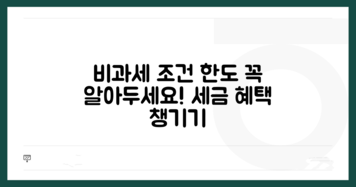 비과세 적용 조건과 한도
