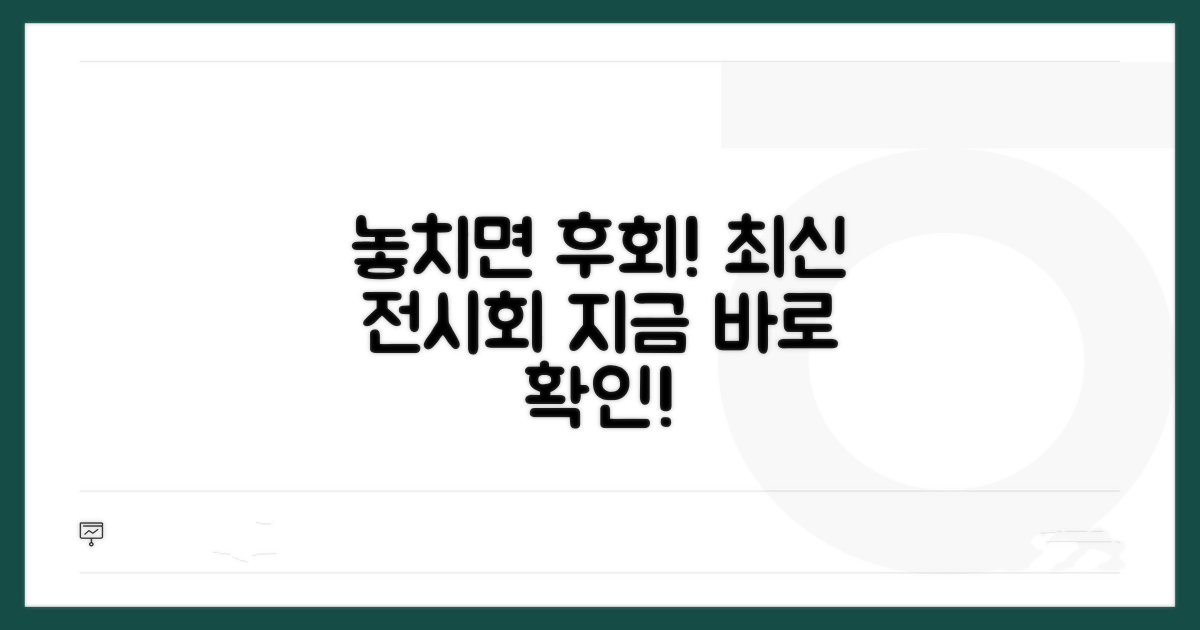 놓치면 후회! 최신 전시회 정보