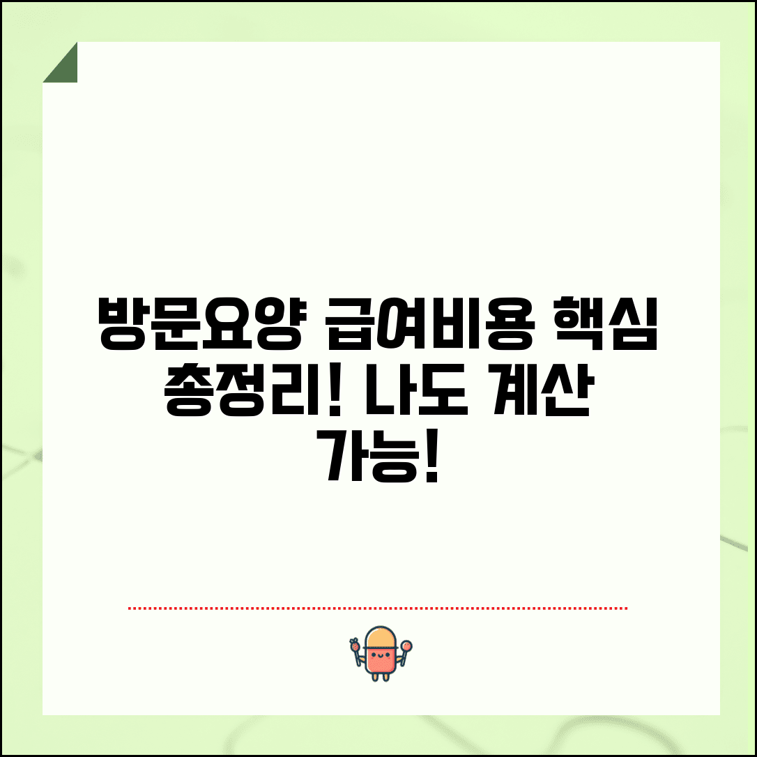 방문요양 급여비용 계산 | 방문요양 서비스 비용 산정