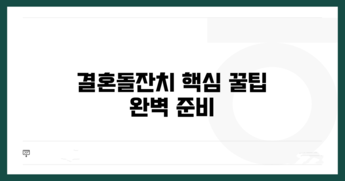 결혼식·돌잔치, 핵심 팁