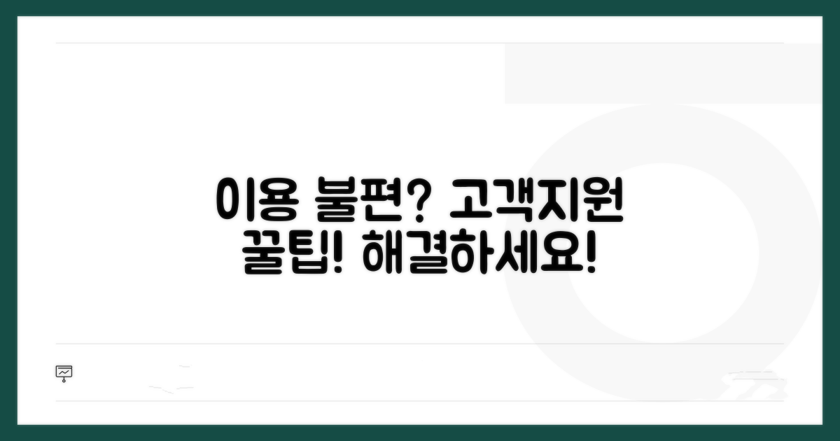 이용 불편 시 고객지원 활용법