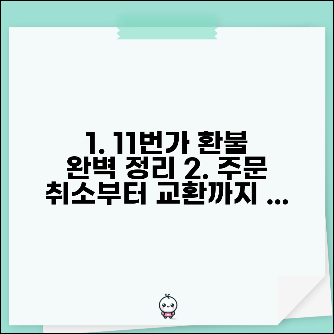 11번가 환불받는법 이커머스 | 주문 취소부터 교환 환불까지 온라인 쇼핑몰 정책