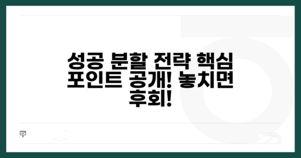 성공적인 분할을 위한 전략