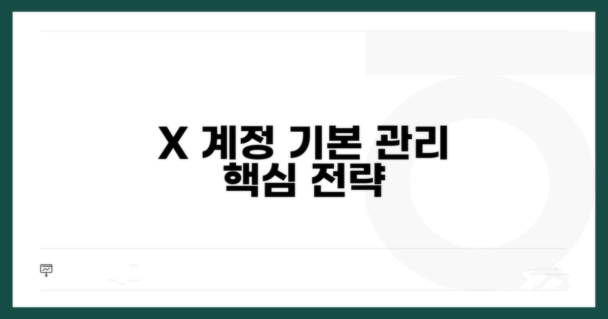 X 계정 기본 관리 핵심 전략