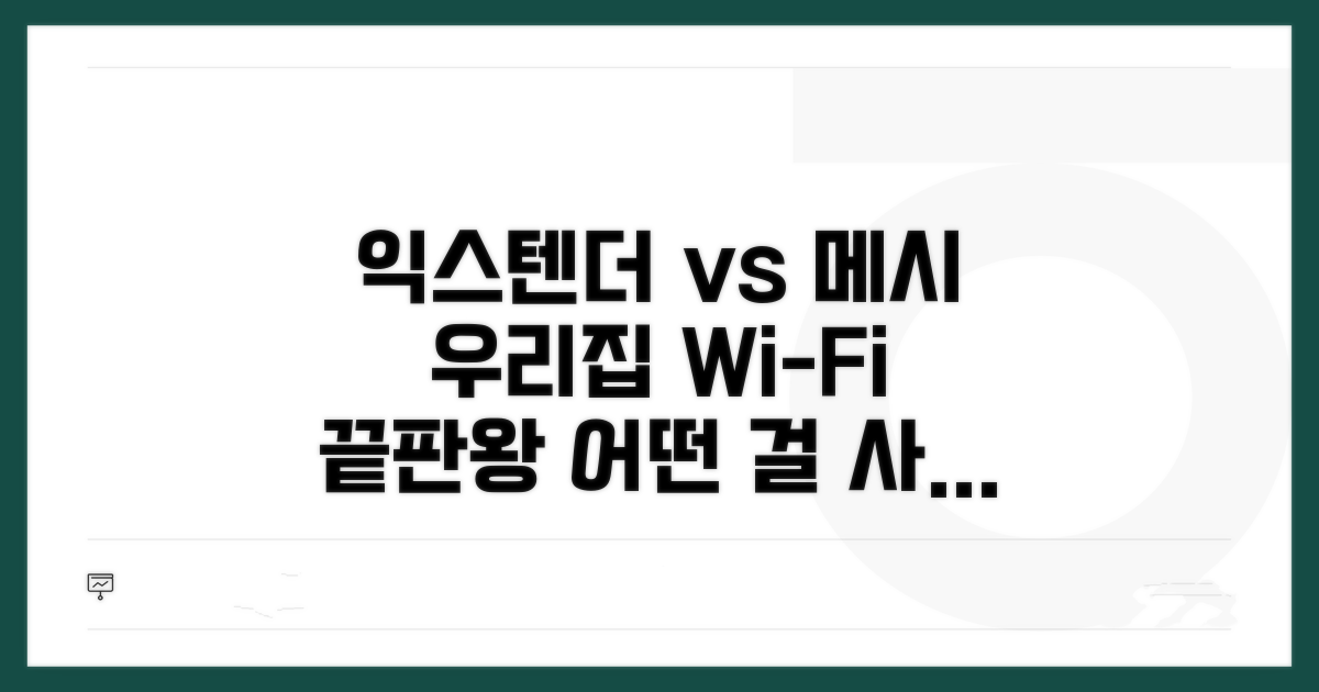 익스텐더 vs 메시, 우리 집에 딱 맞는 선택