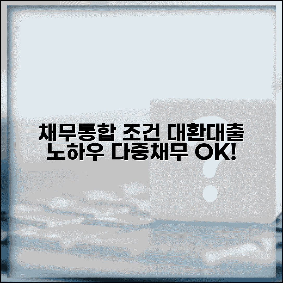 채무통합 대환대출 조건 | 다중채무 통합 대출 신청법