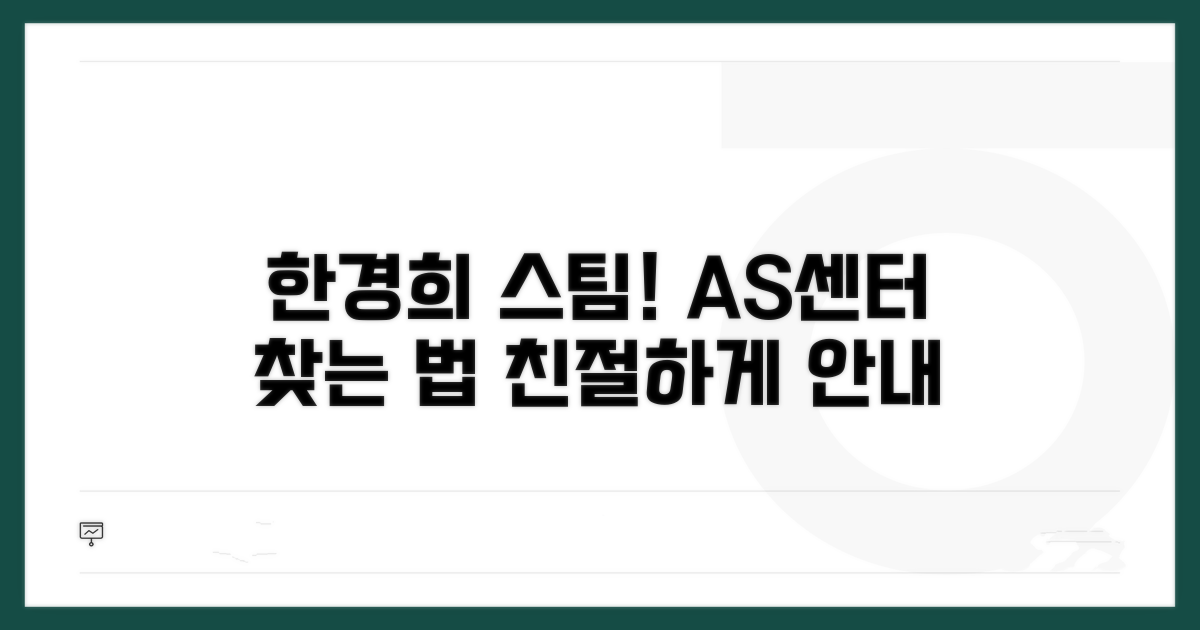 한경희 스팀청소기 AS센터 안내