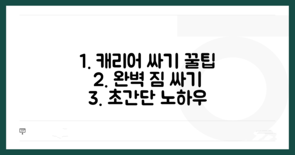 캐리어 싸기 노하우와 팁