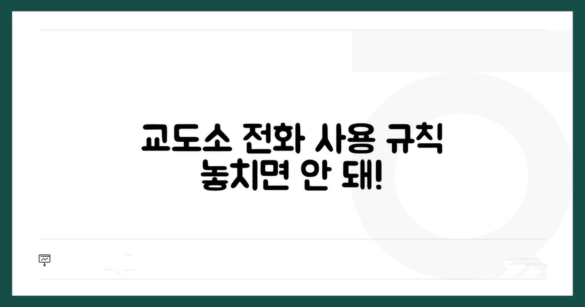 교도소 전화 사용 규칙 안내