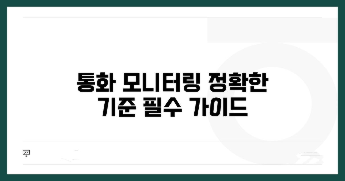 통화 내용 모니터링 기준