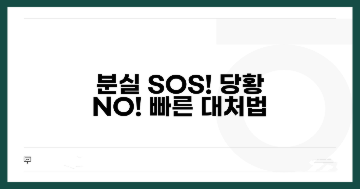 분실 시 대처 방법 및 주의사항