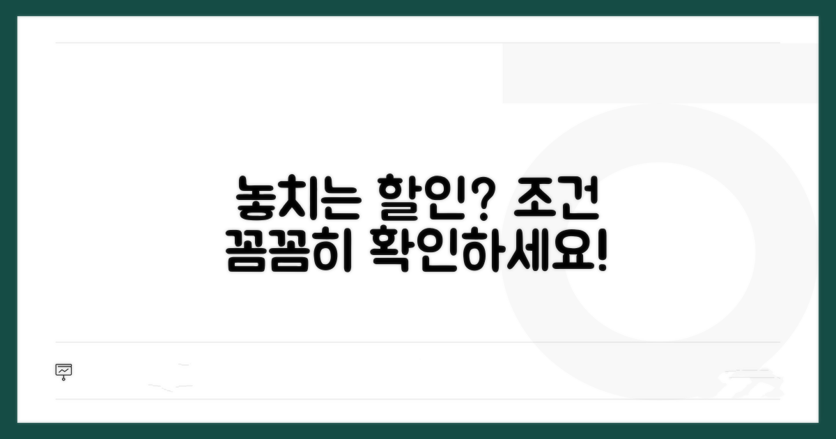 놓치기 쉬운 할인 조건 체크