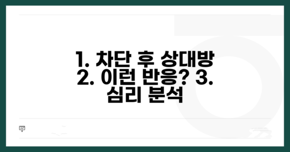 차단 시 상대방에게 미치는 영향