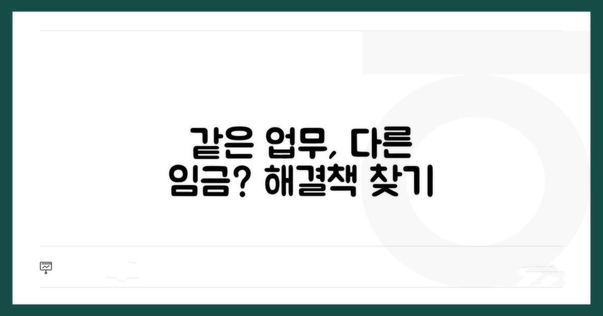 같은 업무 다른 임금, 문제 해결