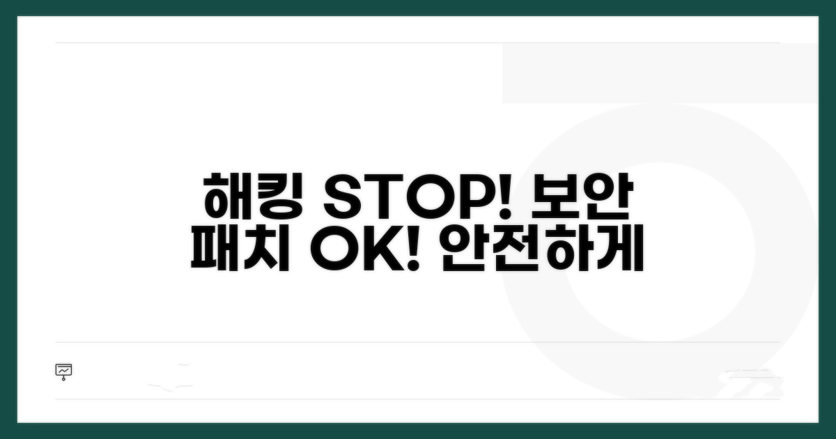 보안 패치 적용으로 해킹 예방
