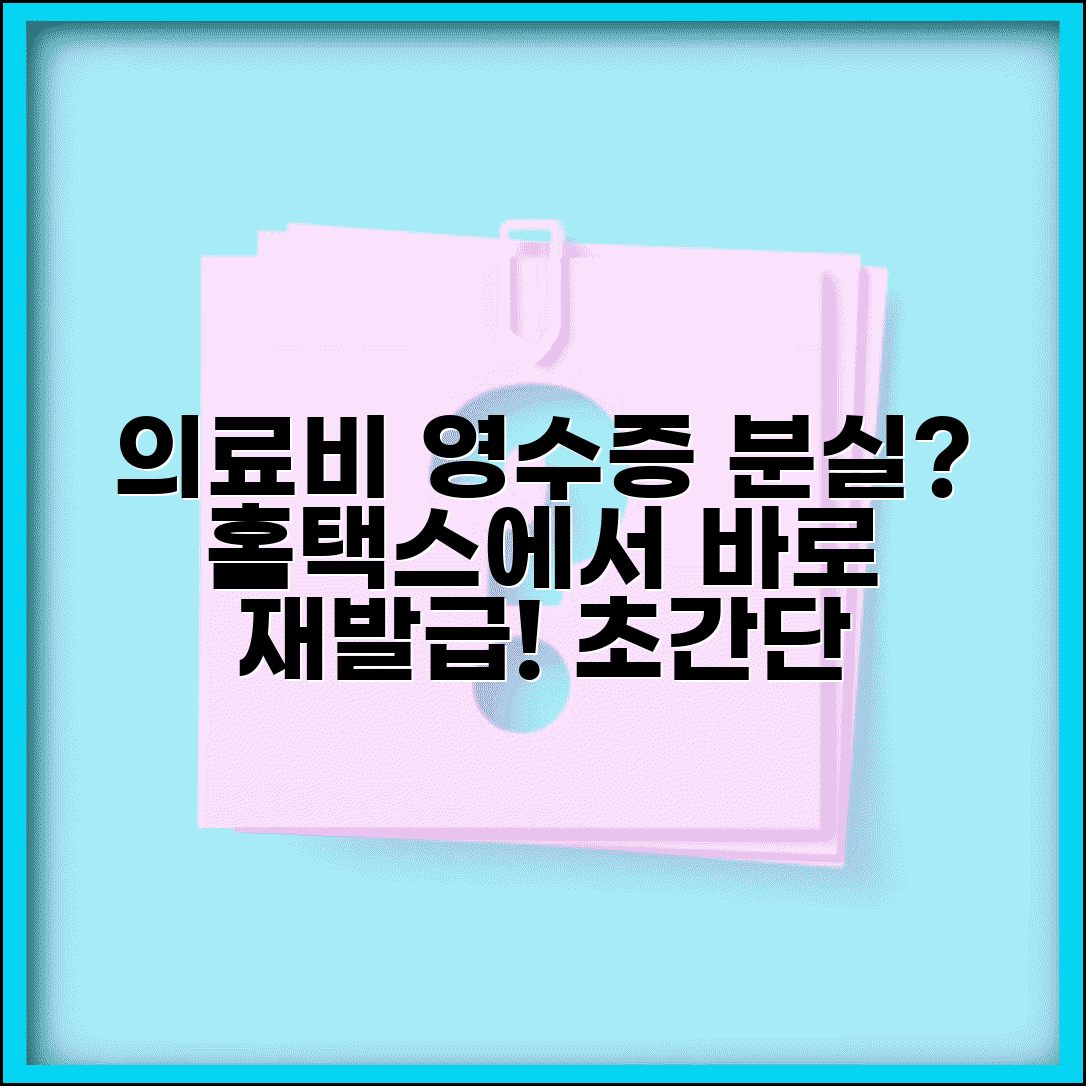 연말정산 의료비 영수증 분실했을때 | 국세청 홈택스 재발급 방법