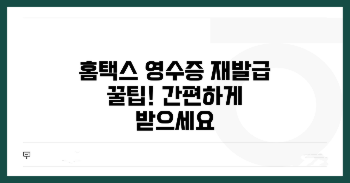 홈택스에서 영수증 재발급 받기
