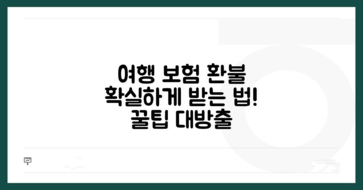 여행자 보험 환불 청구 방법