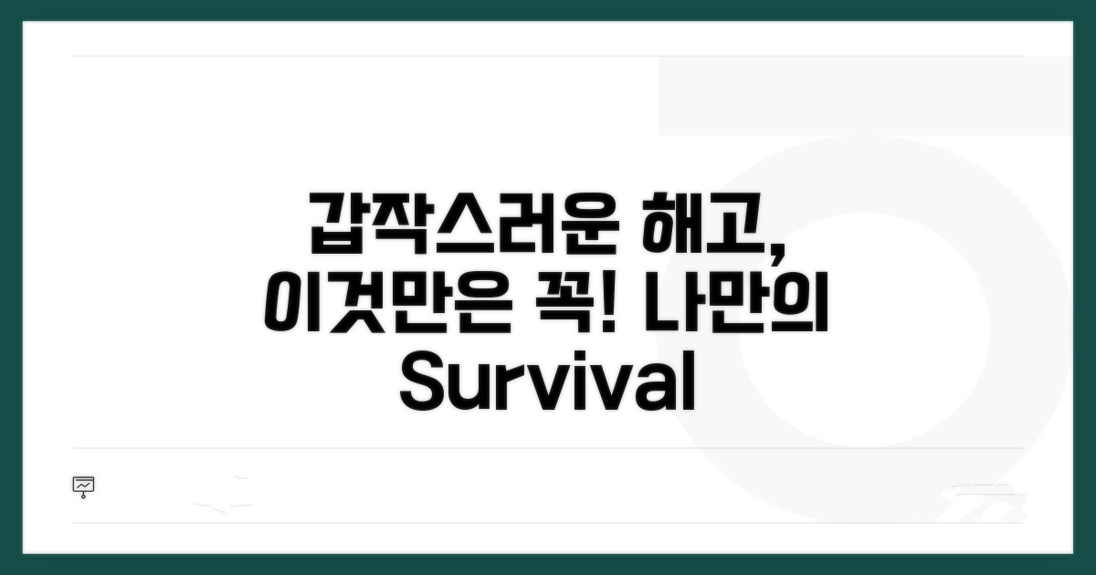 갑작스러운 해고 대처법