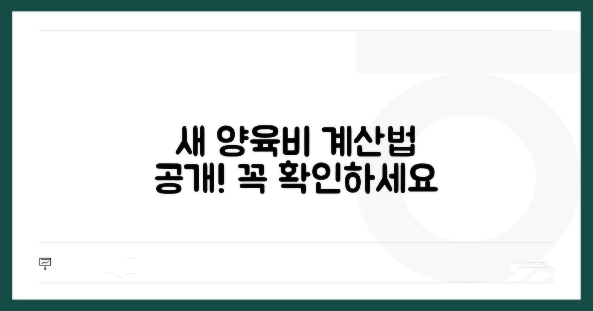 새 양육비 계산 방법 알아보기