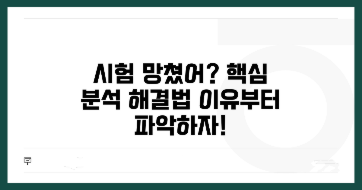 시험 못 본 상황 상세 분석