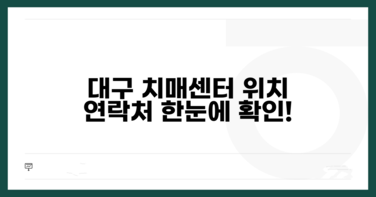 대구 치매안심센터 위치와 연락처