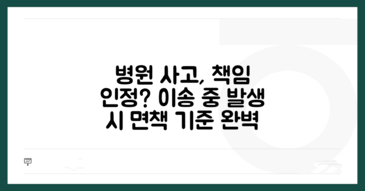 병원 이송 중 사고, 면책 인정 기준