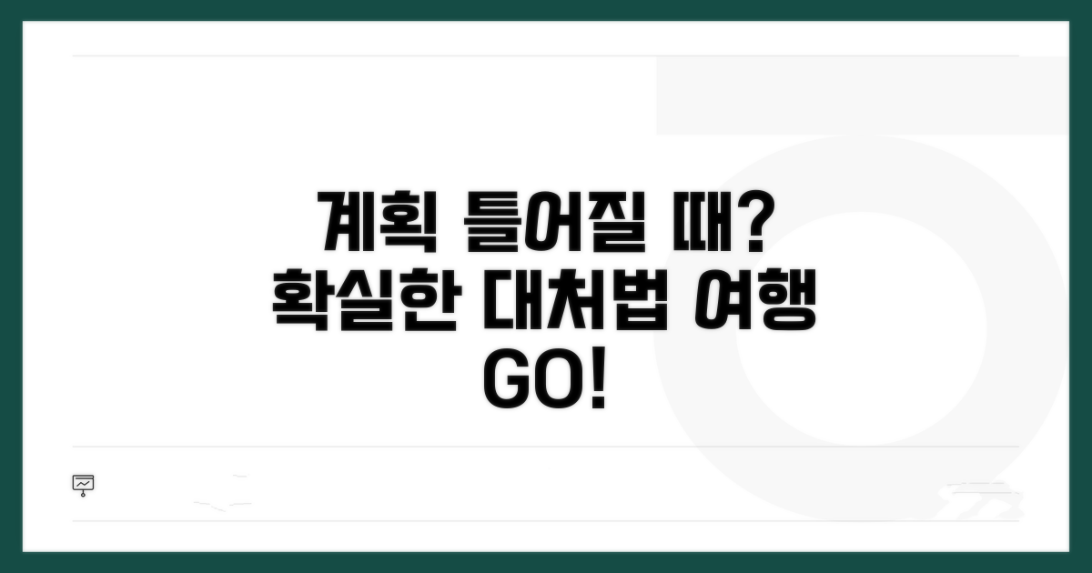 여행 계획 변경 시 대처법 알아보기