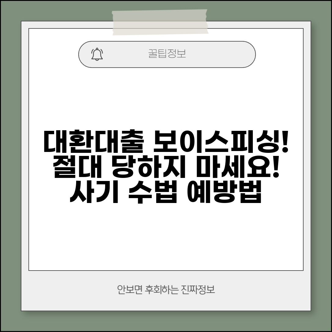 대환대출 보이스피싱 사례와 예방 | 사기 수법 | 피해사례 | 예방법 | 신고처 | 대처요령