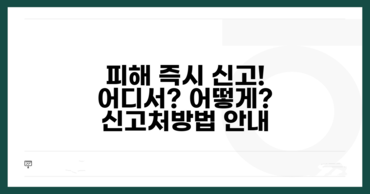 피해 시 신고처와 신고 방법
