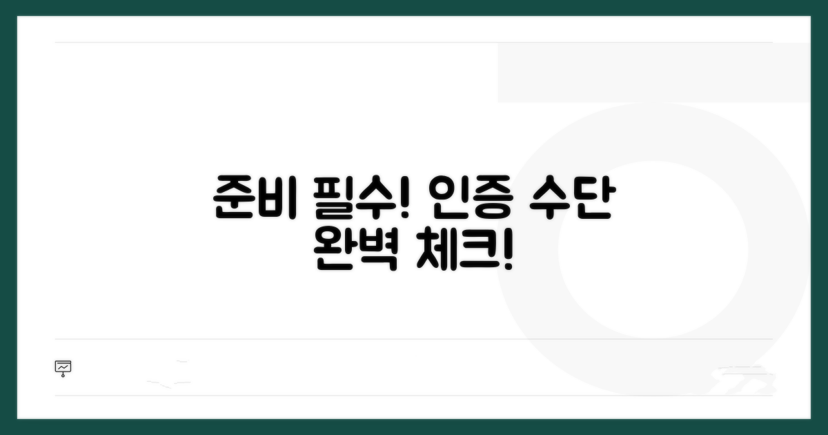 인증 수단 준비는 필수
