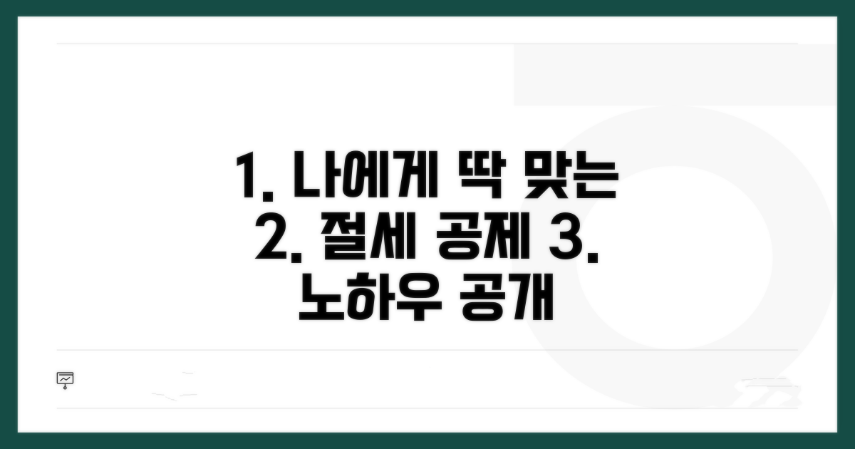 나에게 맞는 공제 찾기, 절세 노하우