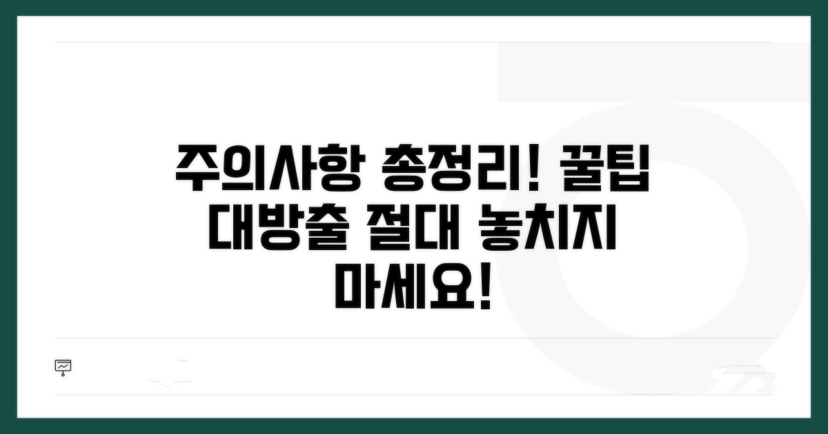 놓치면 안 될 주의사항 총정리