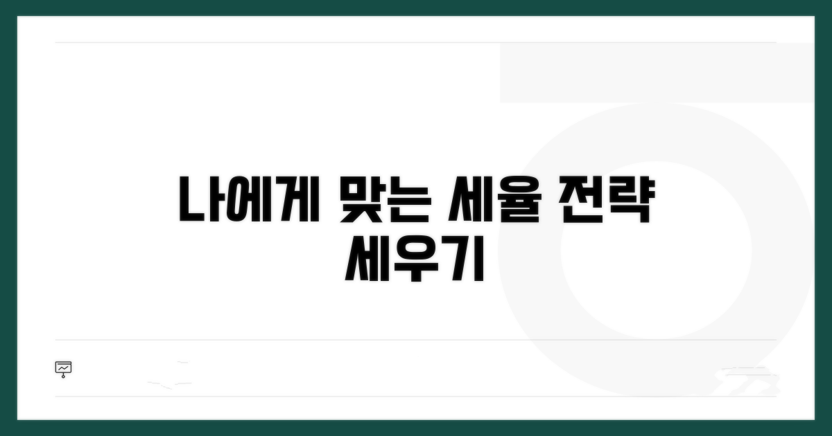 나에게 맞는 세율 전략 세우기