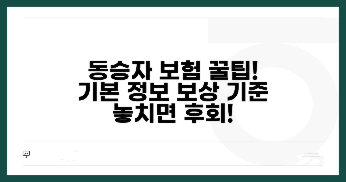 동승자 보험, 기본 정보와 보상 기준