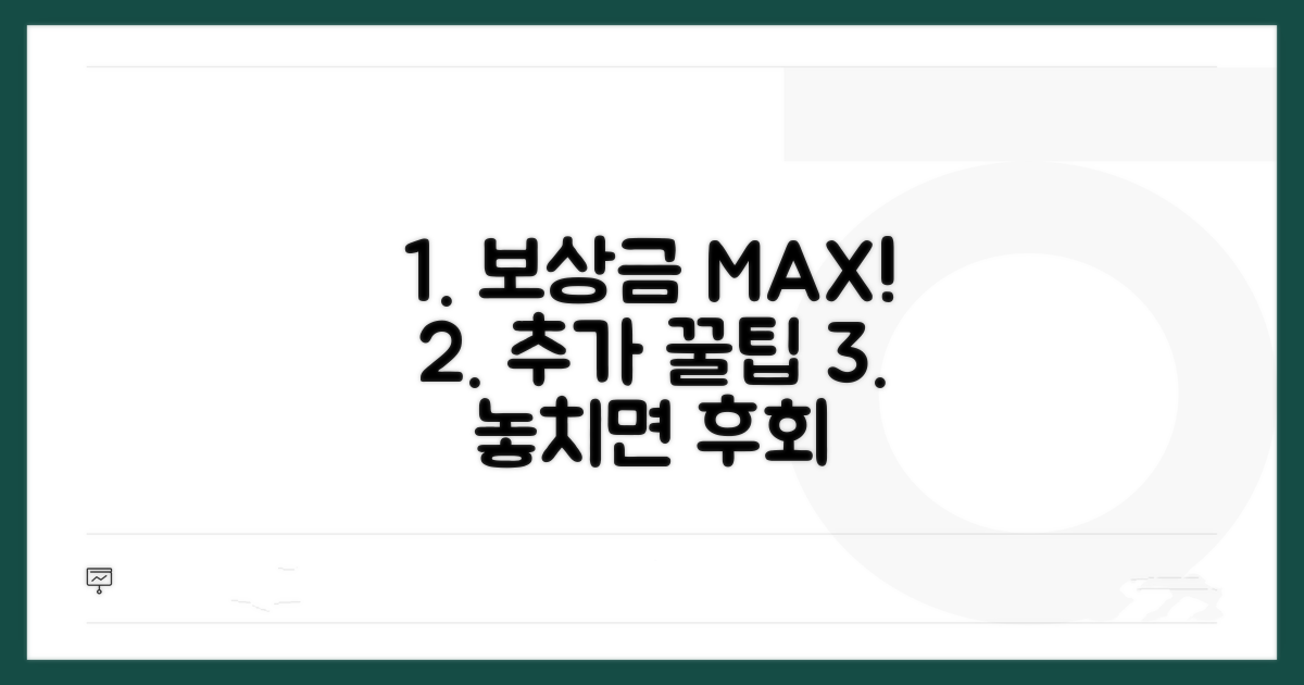 보상금 최대 활용, 추가 팁과 노하우