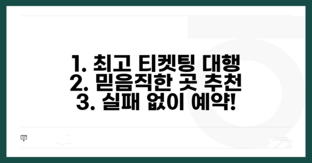 믿을 수 있는 티켓팅 대행 업체 추천