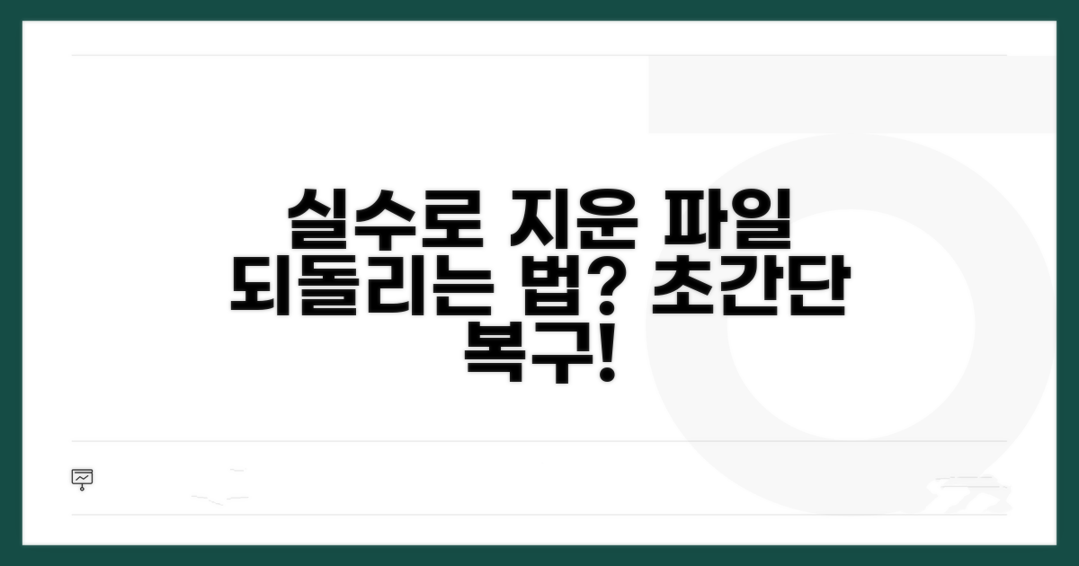 실수로 지웠을 때 되돌리는 법