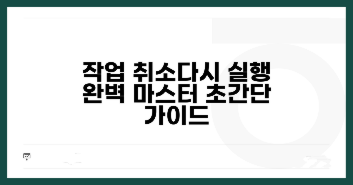 작업 취소와 다시실행 완벽 가이드