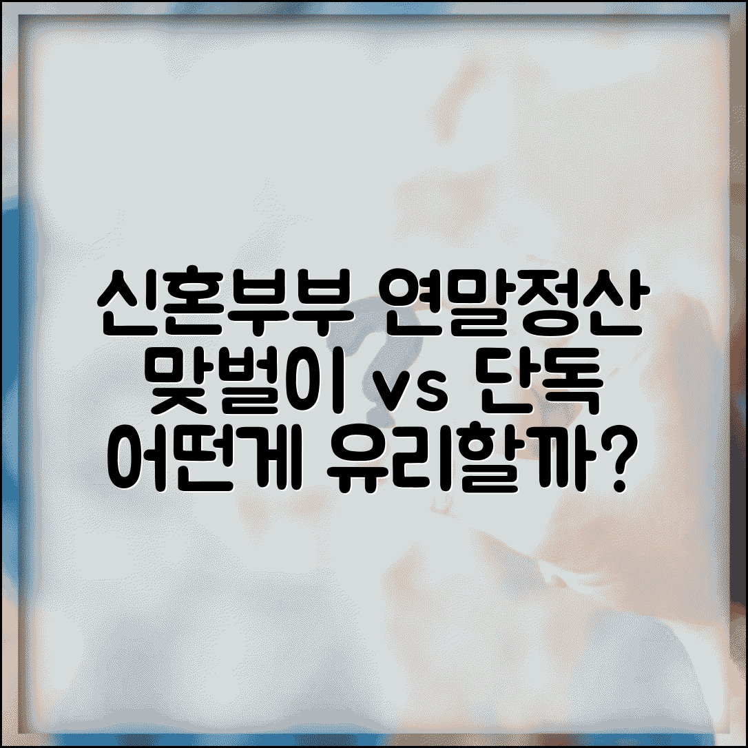 신혼부부 연말정산 꿀팁 | 맞벌이 vs 단독 신고 유리한 것