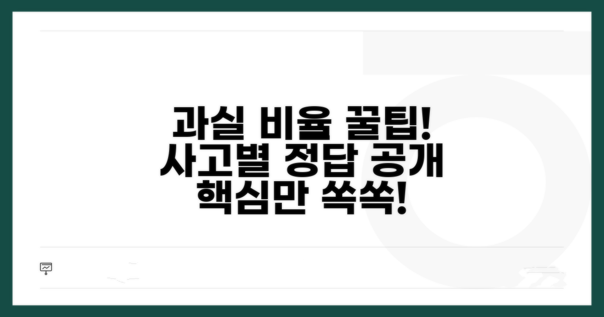 사고 유형별 과실 비율 핵심 분석