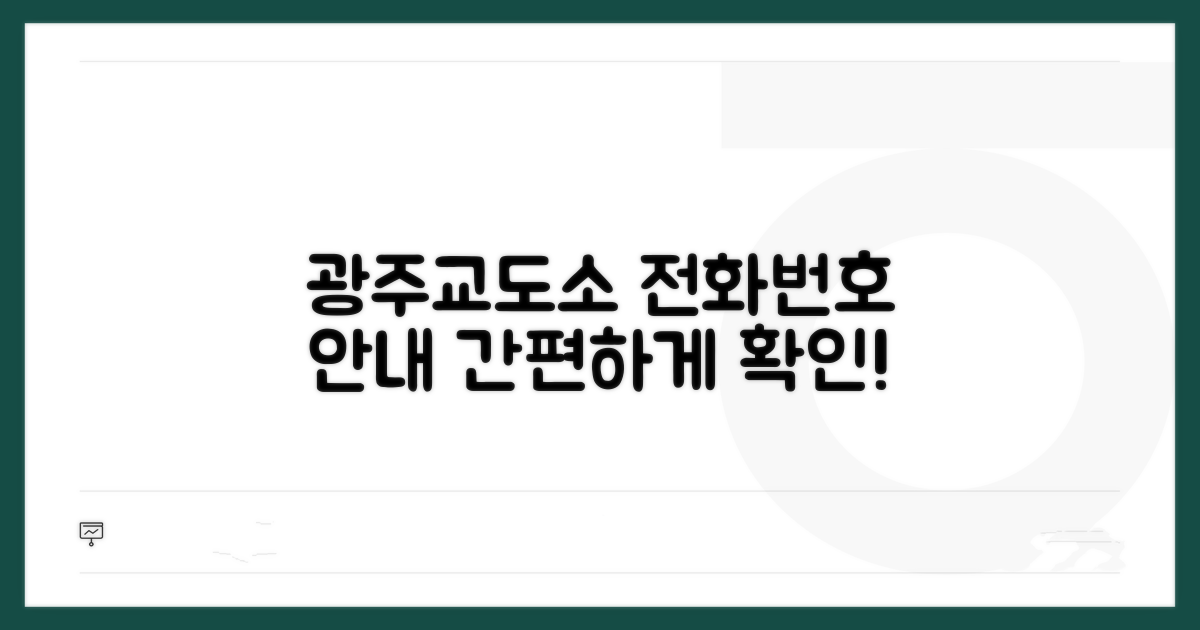 광주교도소 전화번호와 기본 안내