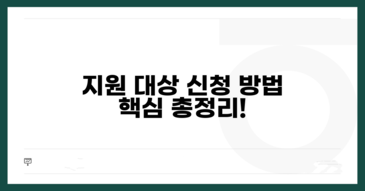 지원 대상과 신청 방법 알아보기